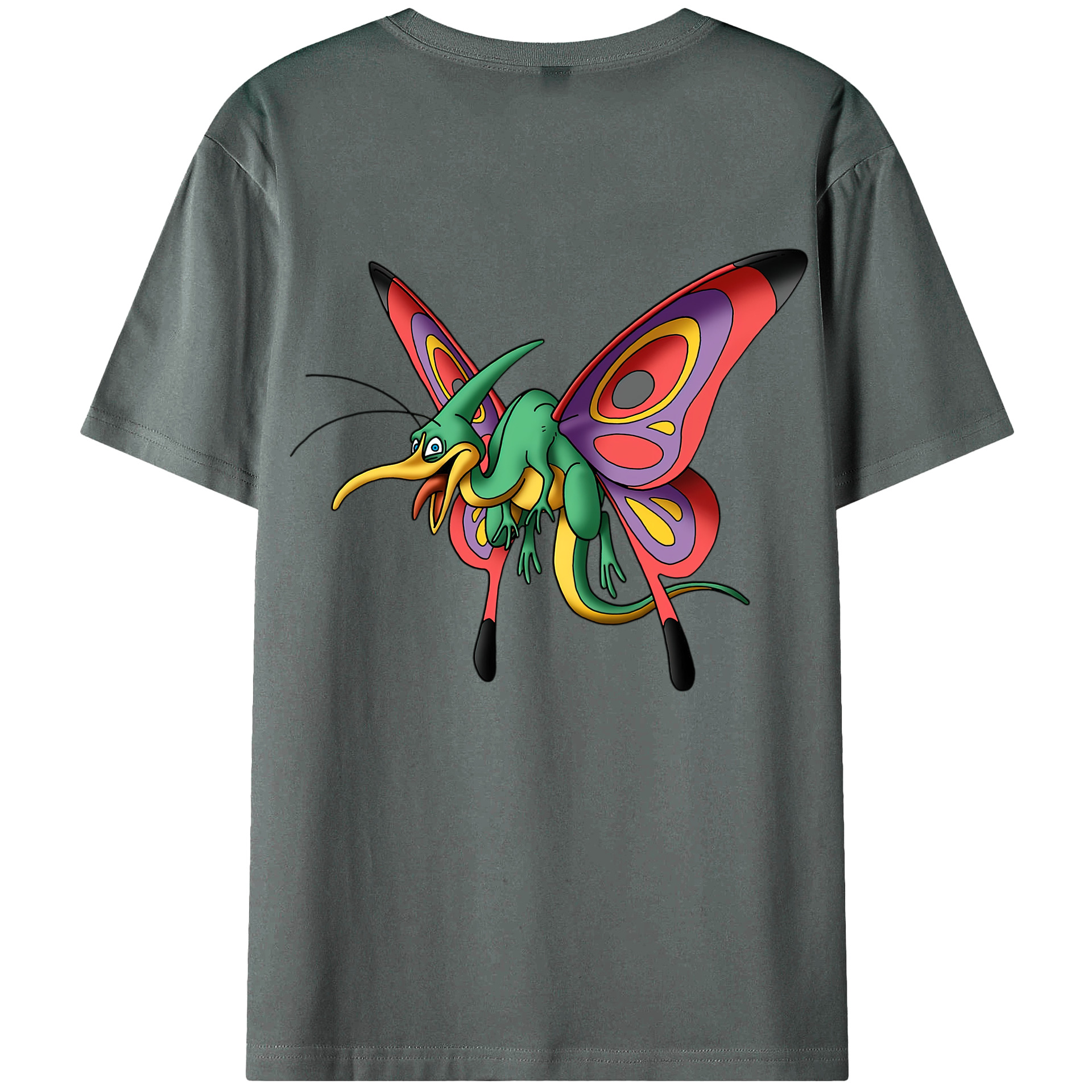 （画像用） ドラゴンクエスト Doragon Kuesuto Dragon Quest 綿100％ メンズ半袖Tシャツ（バックプリント） 通気性